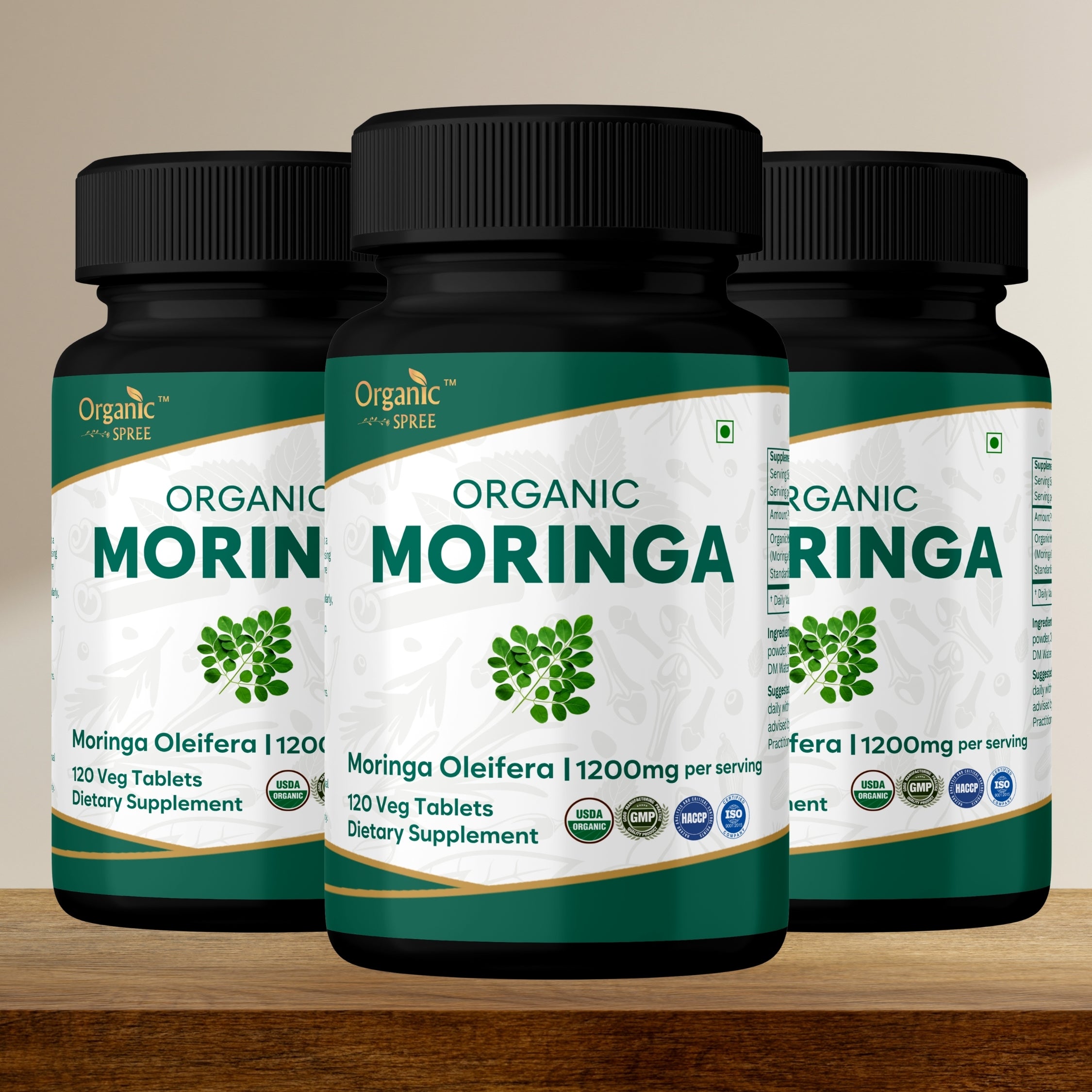 Organic Spree Moringa 120 Tablets - Organic Certified