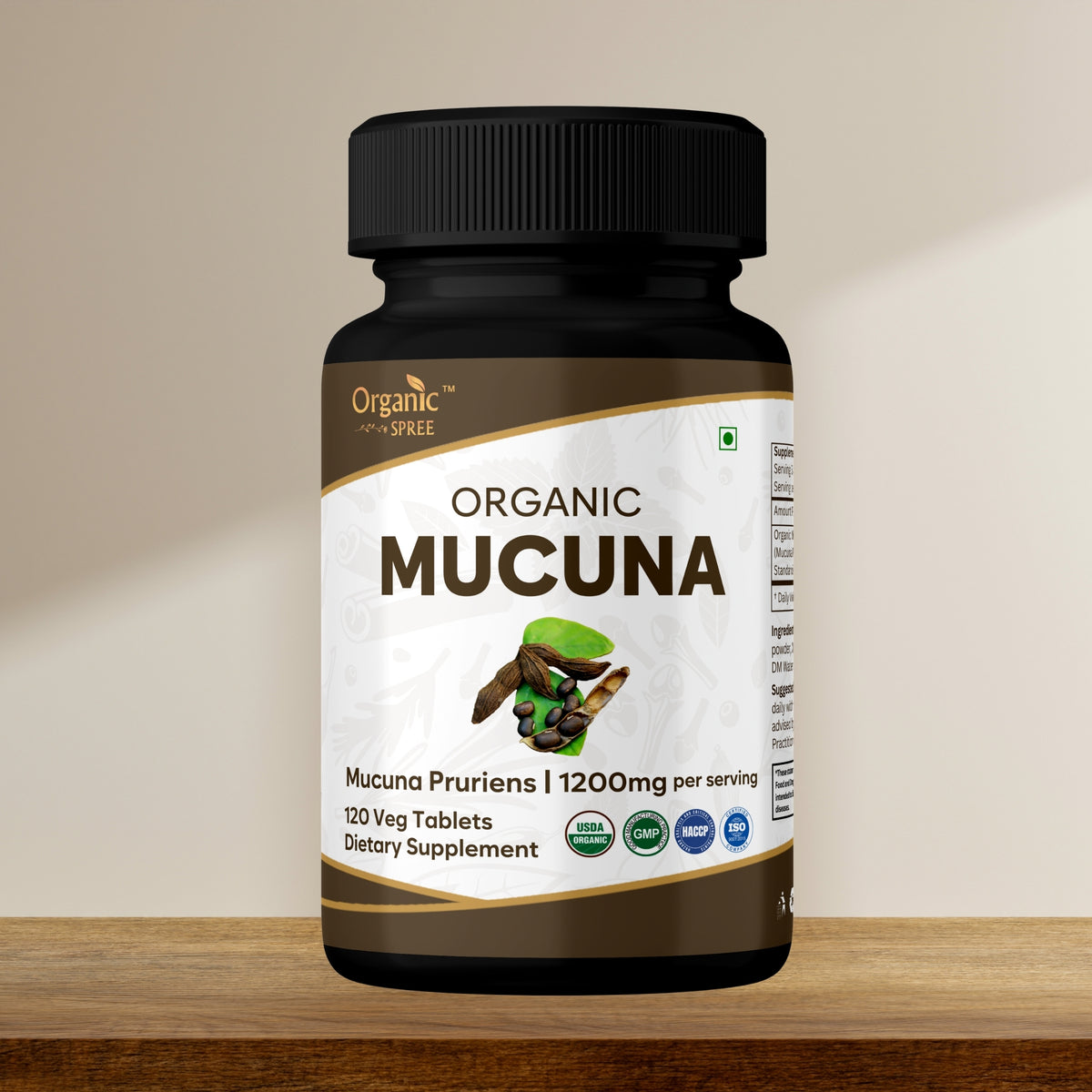 Organic Spree Mucuna 120 Tablets - Organic Certified