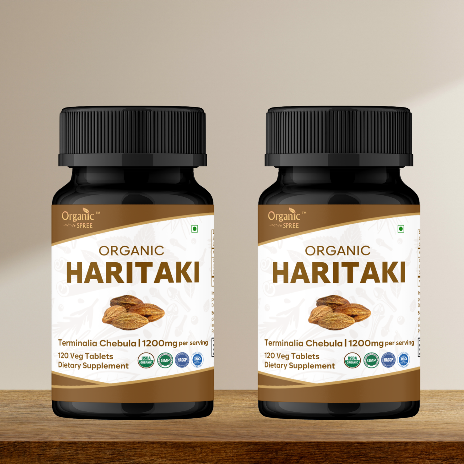 Organic Spree Haritaki 120 Tablets - Organic Certified