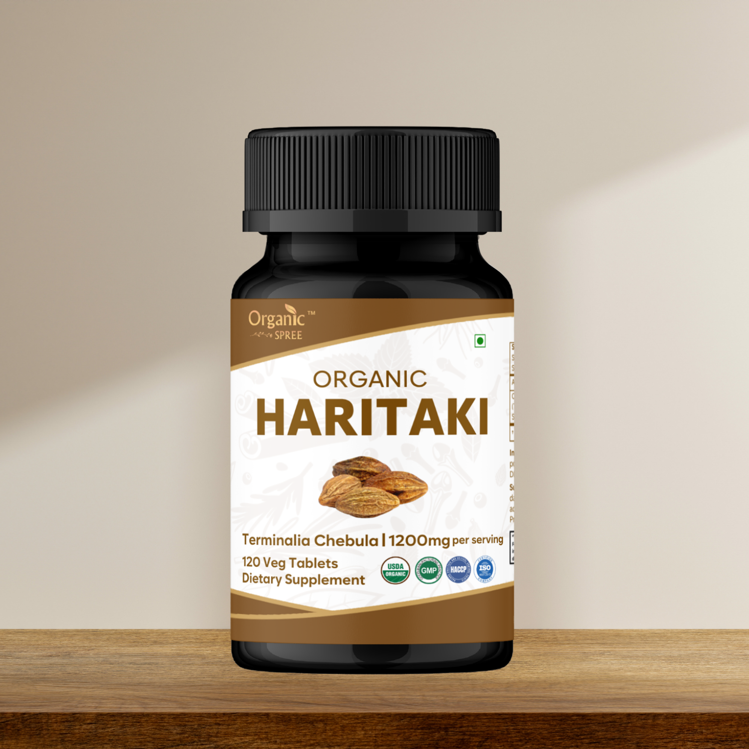 Organic Spree Haritaki 120 Tablets - Organic Certified