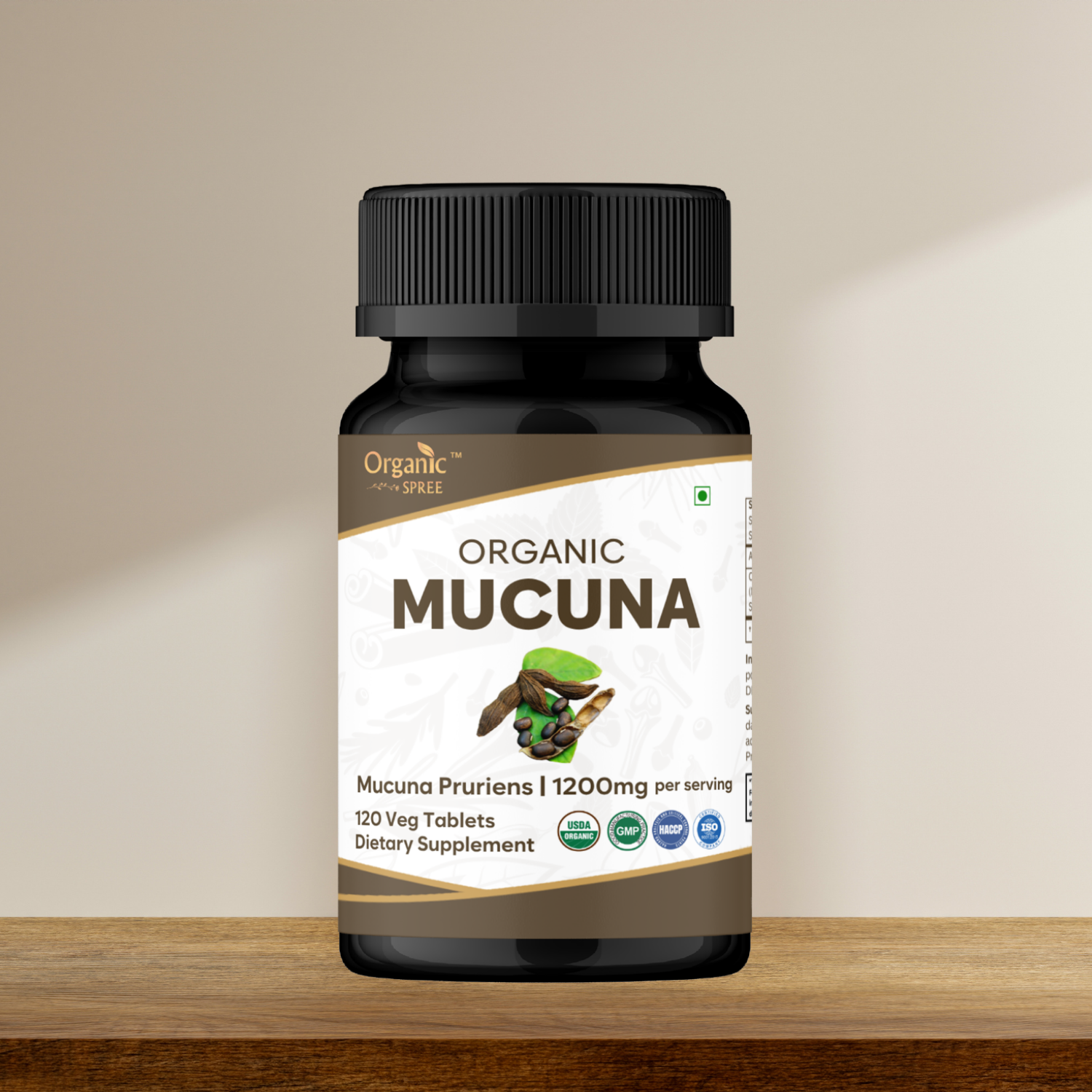 Organic Spree Mucuna 120 Tablets - Organic Certified