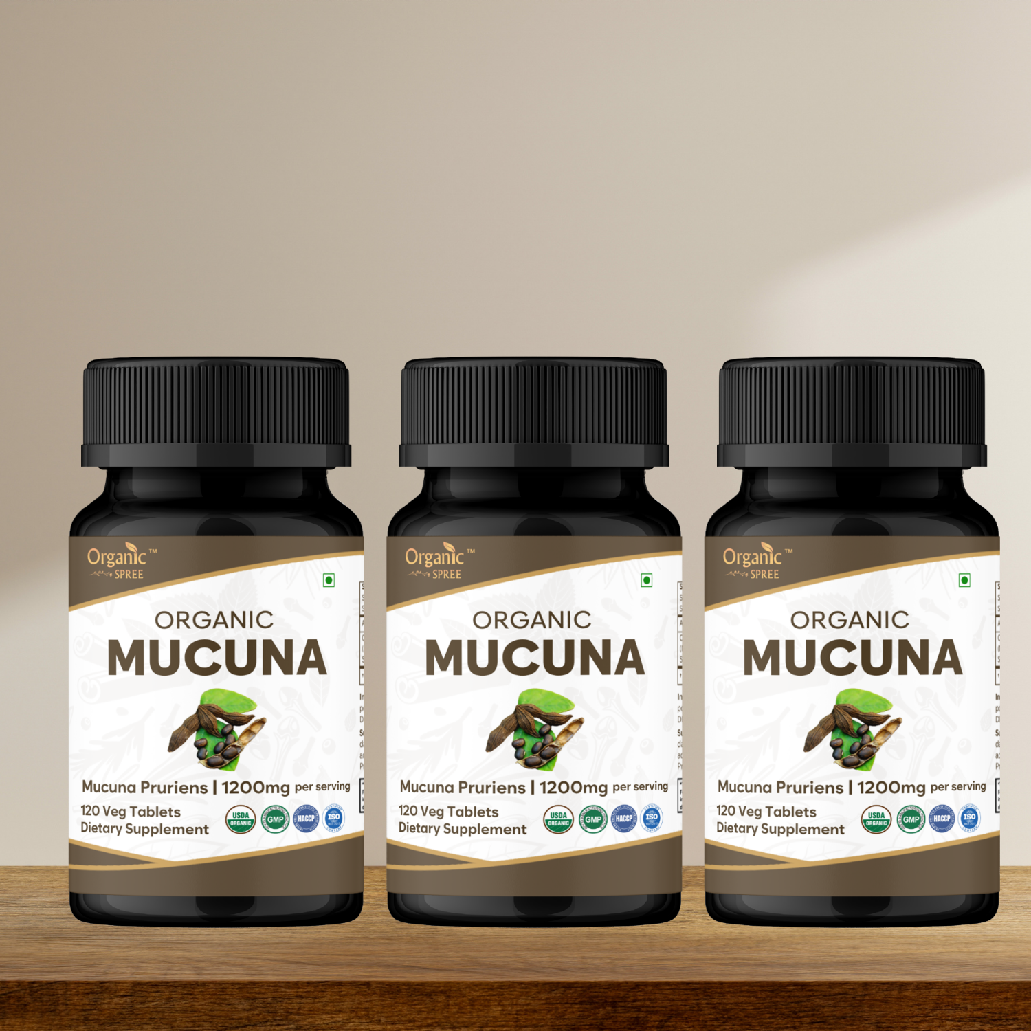 Organic Spree Mucuna 120 Tablets - Organic Certified