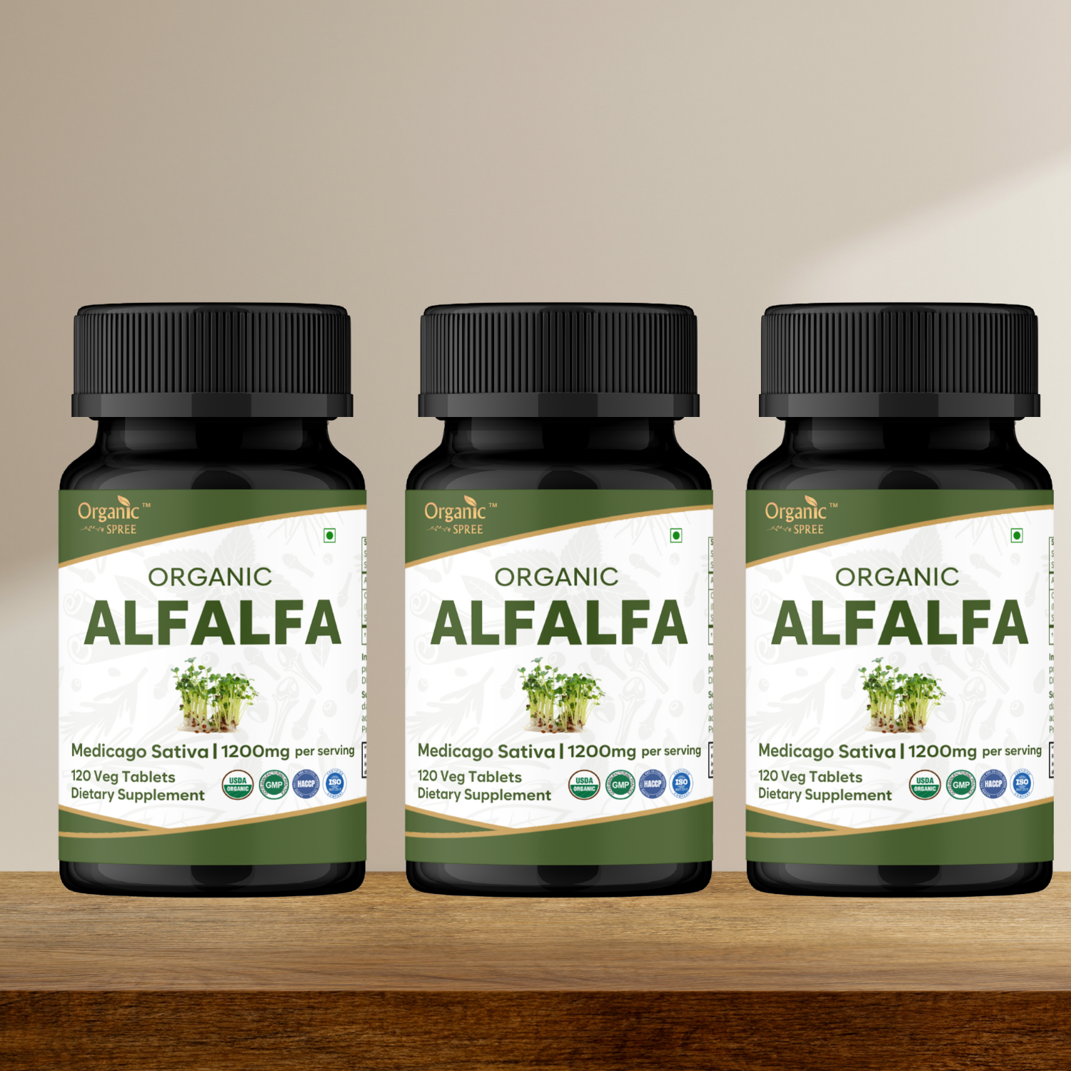 Organic Spree Alfalfa 120 Tablets - Organic Certified