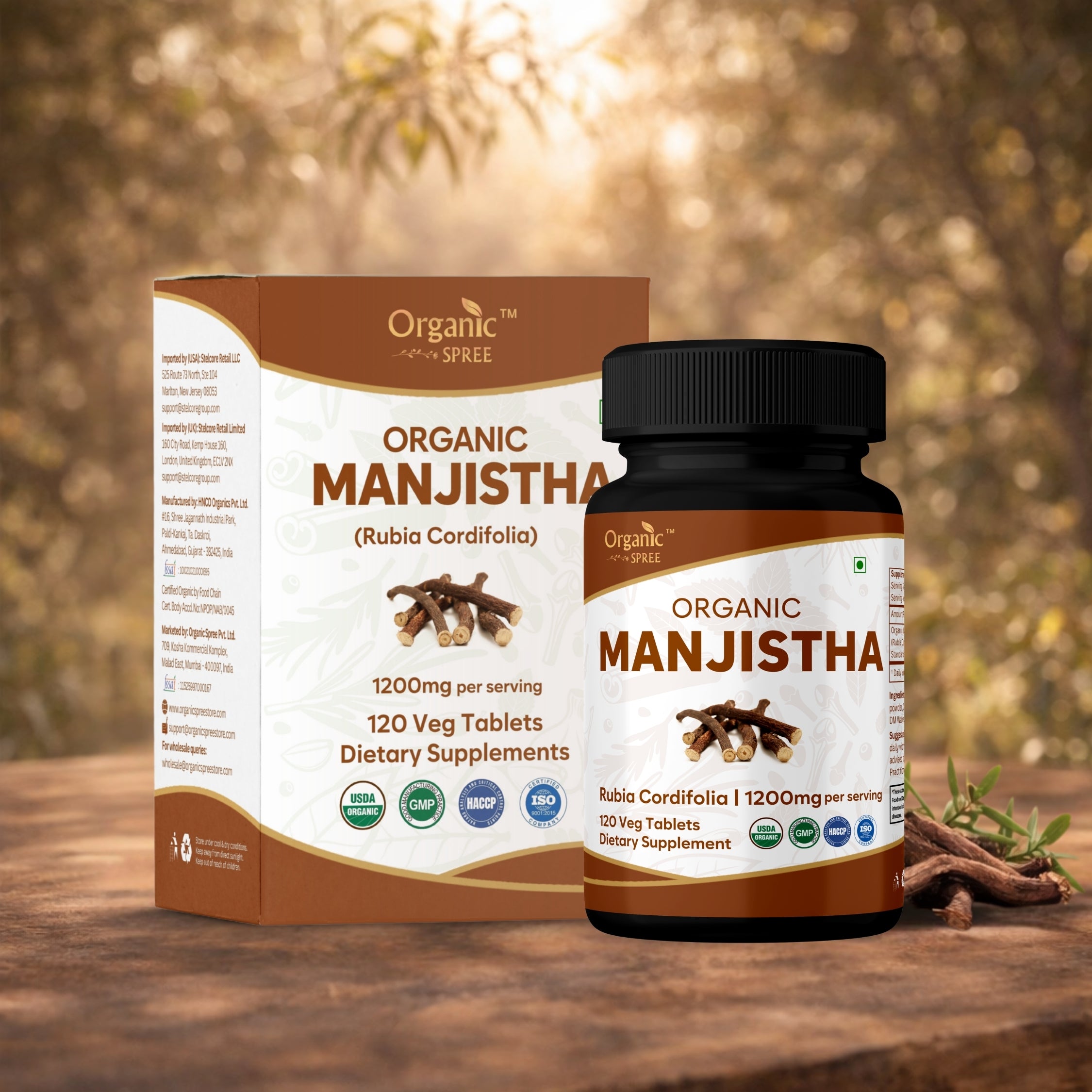 Organic Spree Manjistha 120 Tablets - Organic Certified