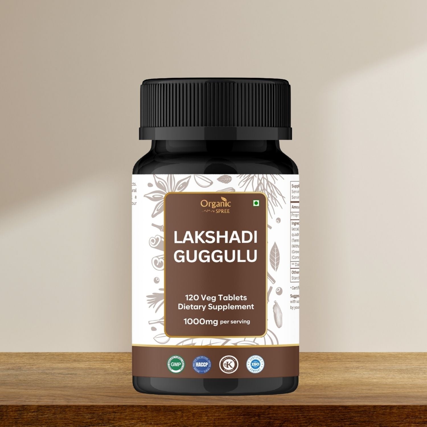 Organic Spree Lakshadi Guggulu 120 Tablets - GMP Certified
