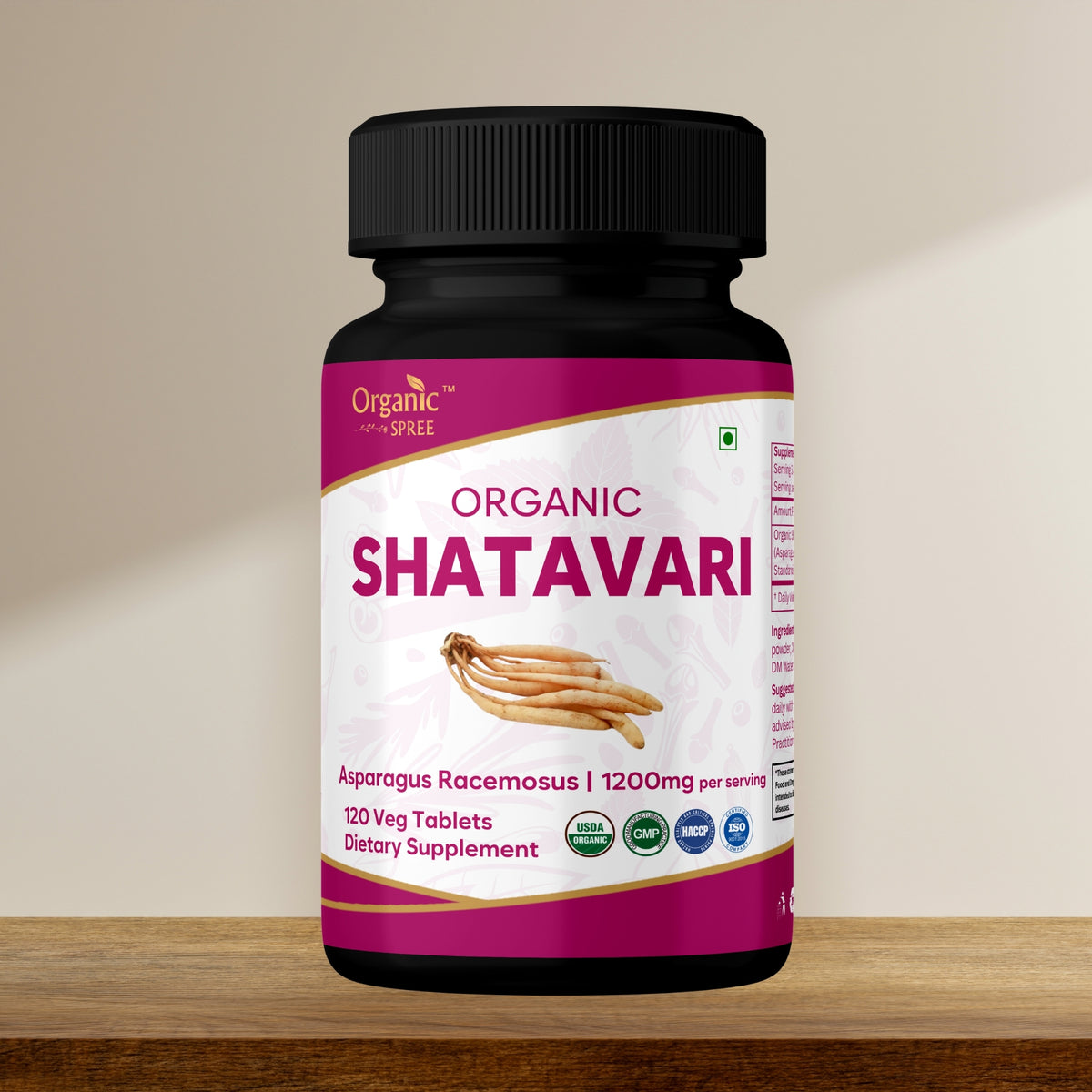Organic Spree Shatavari 120 Tablets - Organic Certified