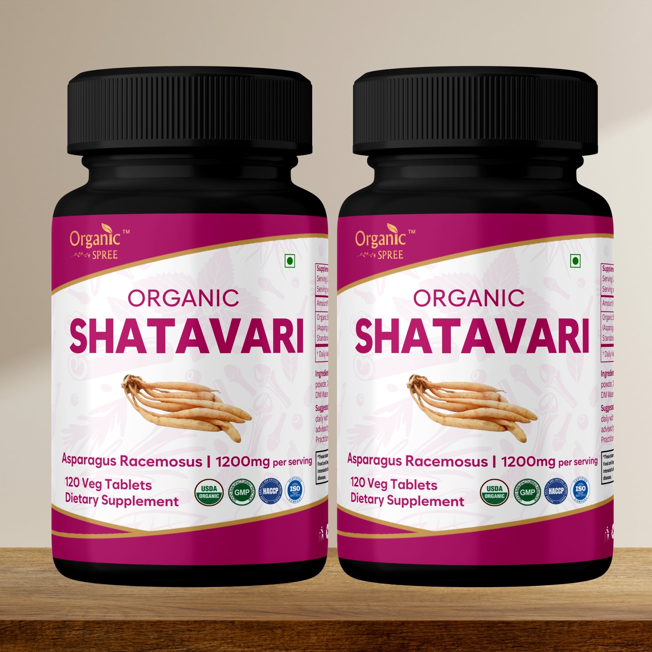Organic Spree Shatavari 120 Tablets - Organic Certified
