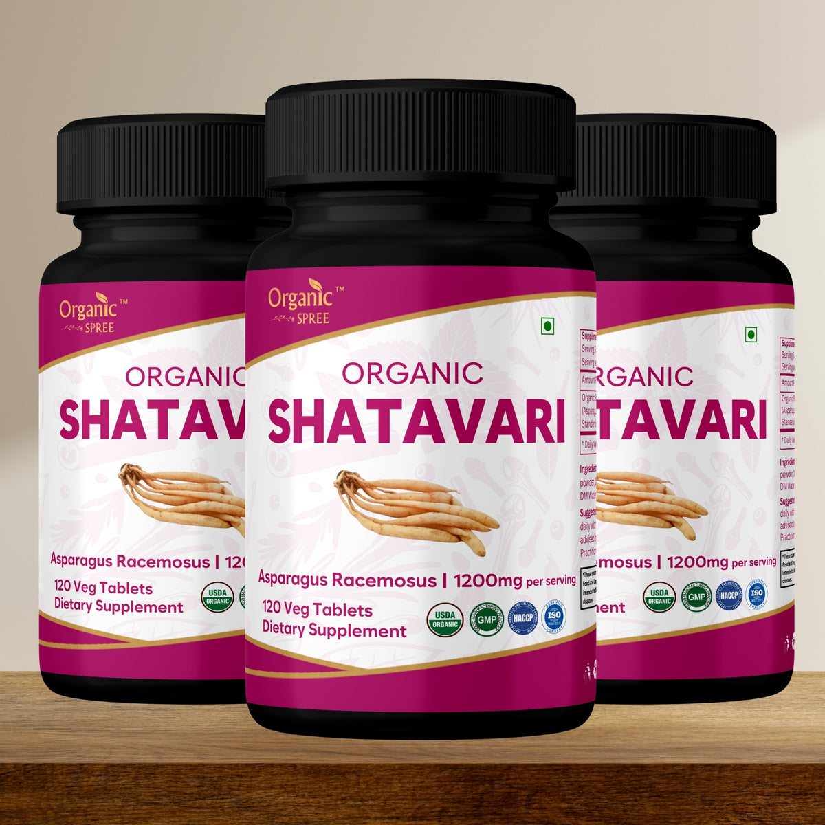 Organic Spree Shatavari 120 Tablets - Organic Certified