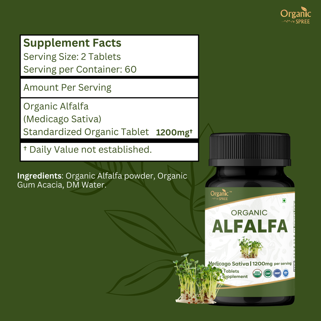 Organic Spree Alfalfa 120 Tablets - Organic Certified