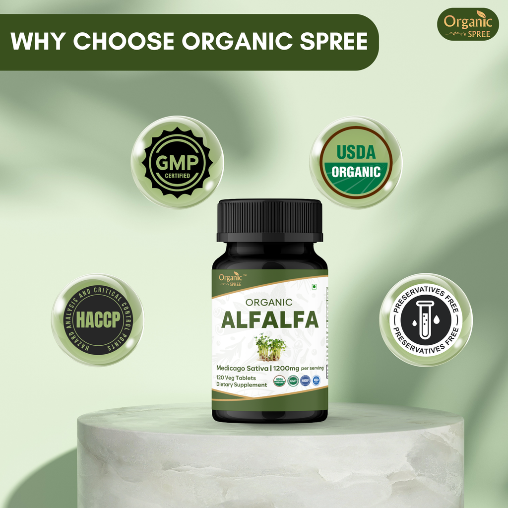 Organic Spree Alfalfa 120 Tablets - Organic Certified