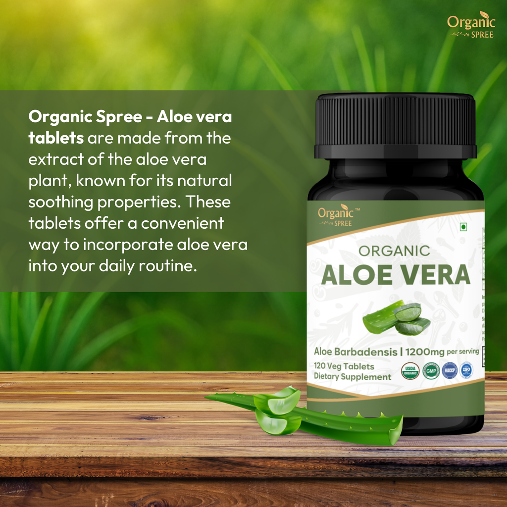 Organic Spree Aloe Vera 120 Tablets | Organic Certified