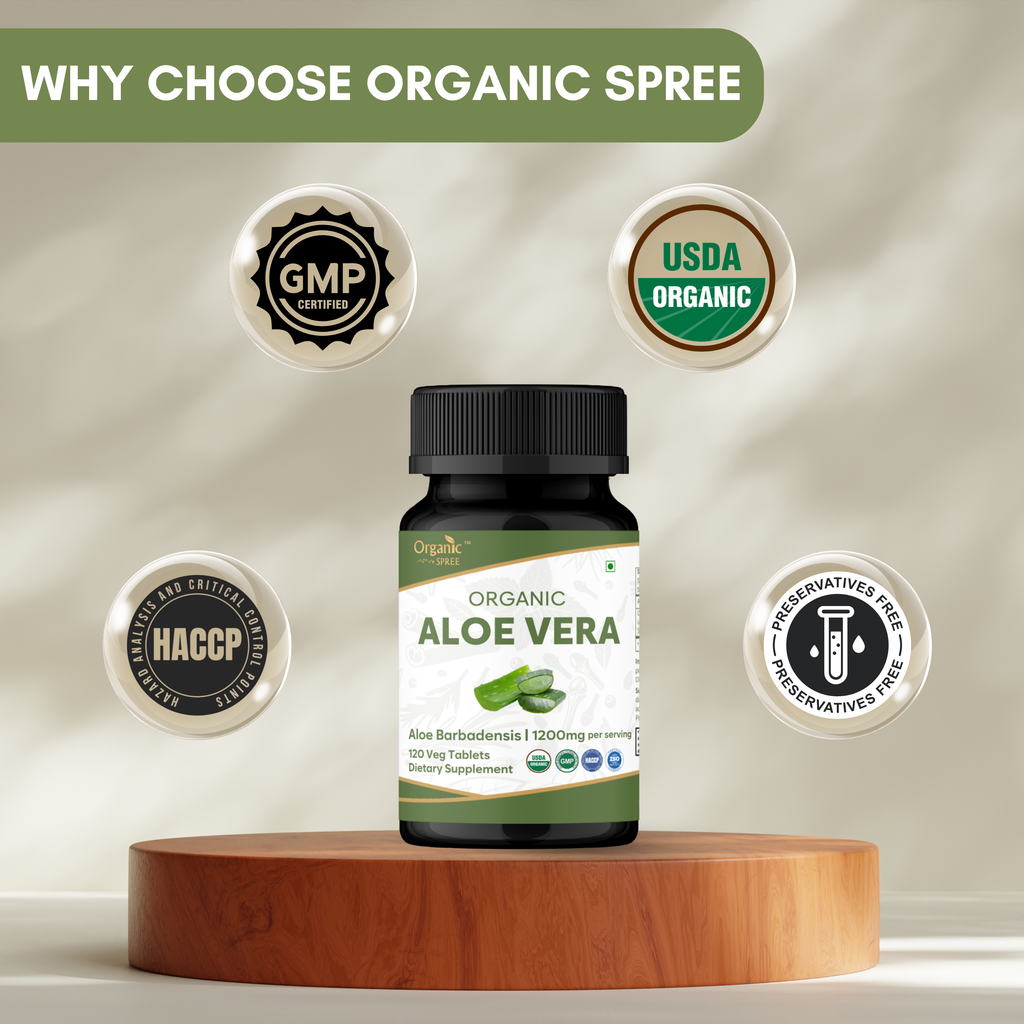 Organic Spree Aloe Vera 120 Tablets | Organic Certified