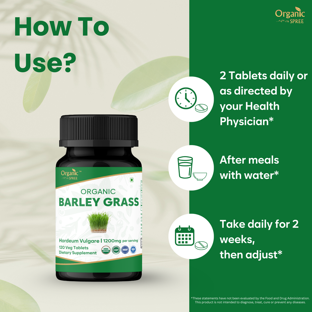 Organic Spree Barley Grass 120 Tablets - Organic Certified
