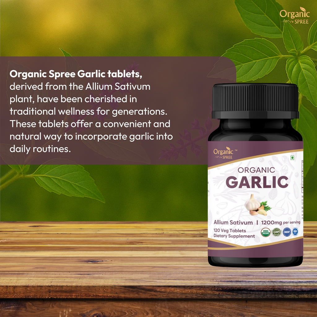 Organic Spree Garlic 120 Tablets - Organic Certified