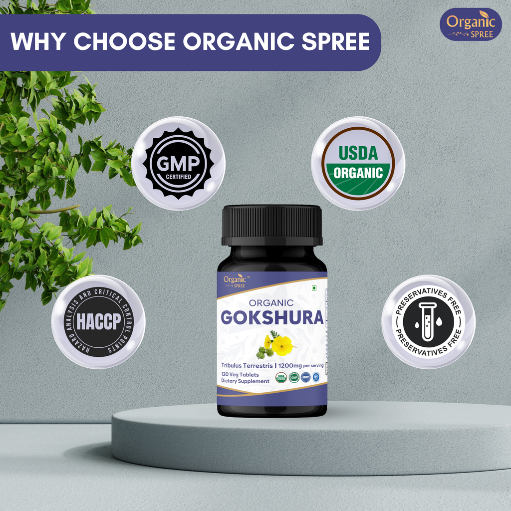 Organic Spree Gokshura 120 Tablets - Organic Certified