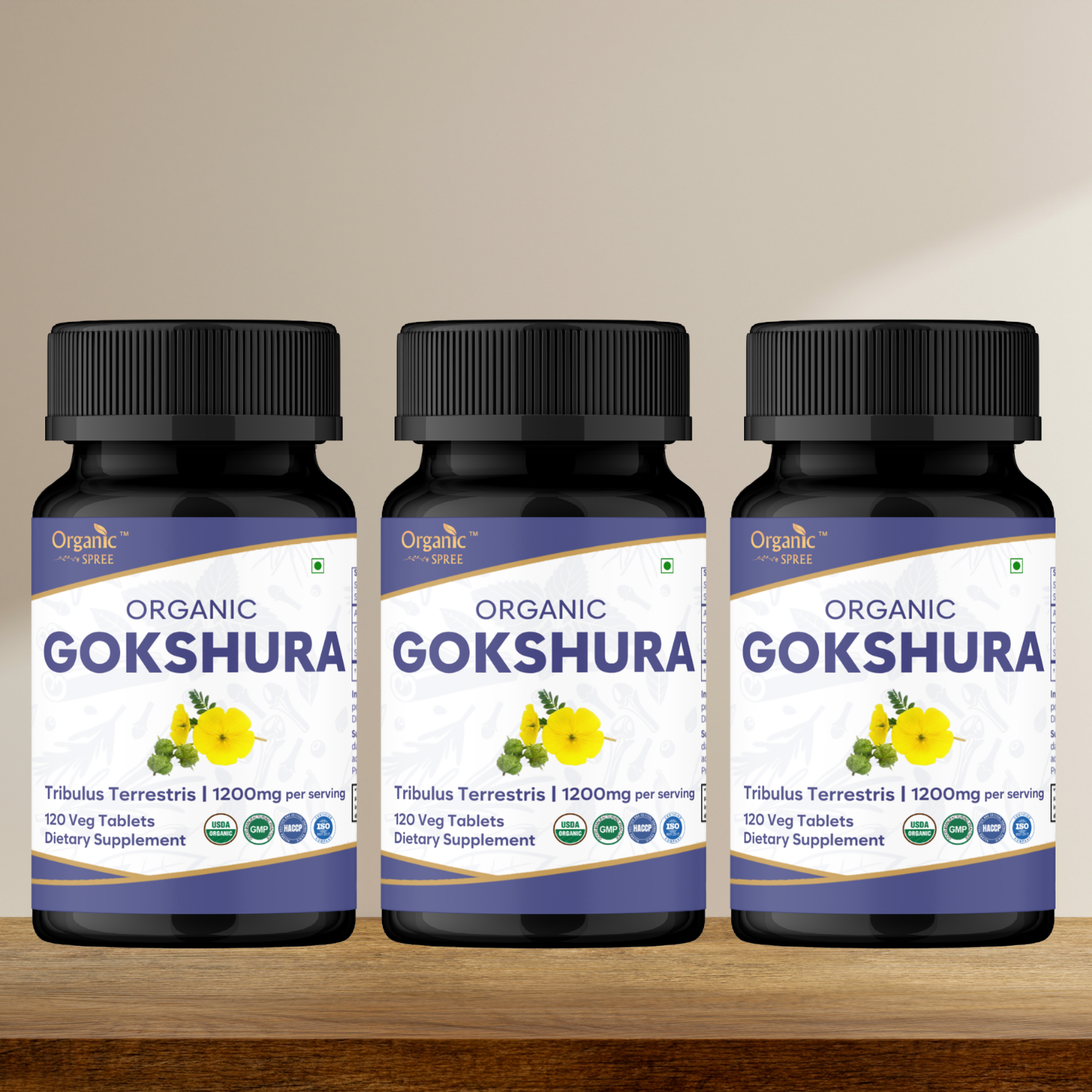 Organic Spree Gokshura 120 Tablets - Organic Certified