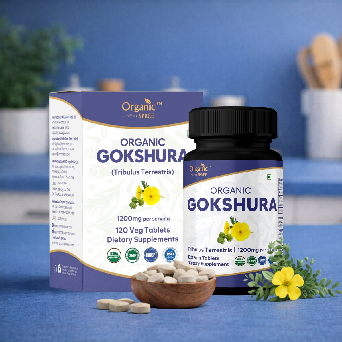Organic Spree Gokshura 120 Tablets - Organic Certified