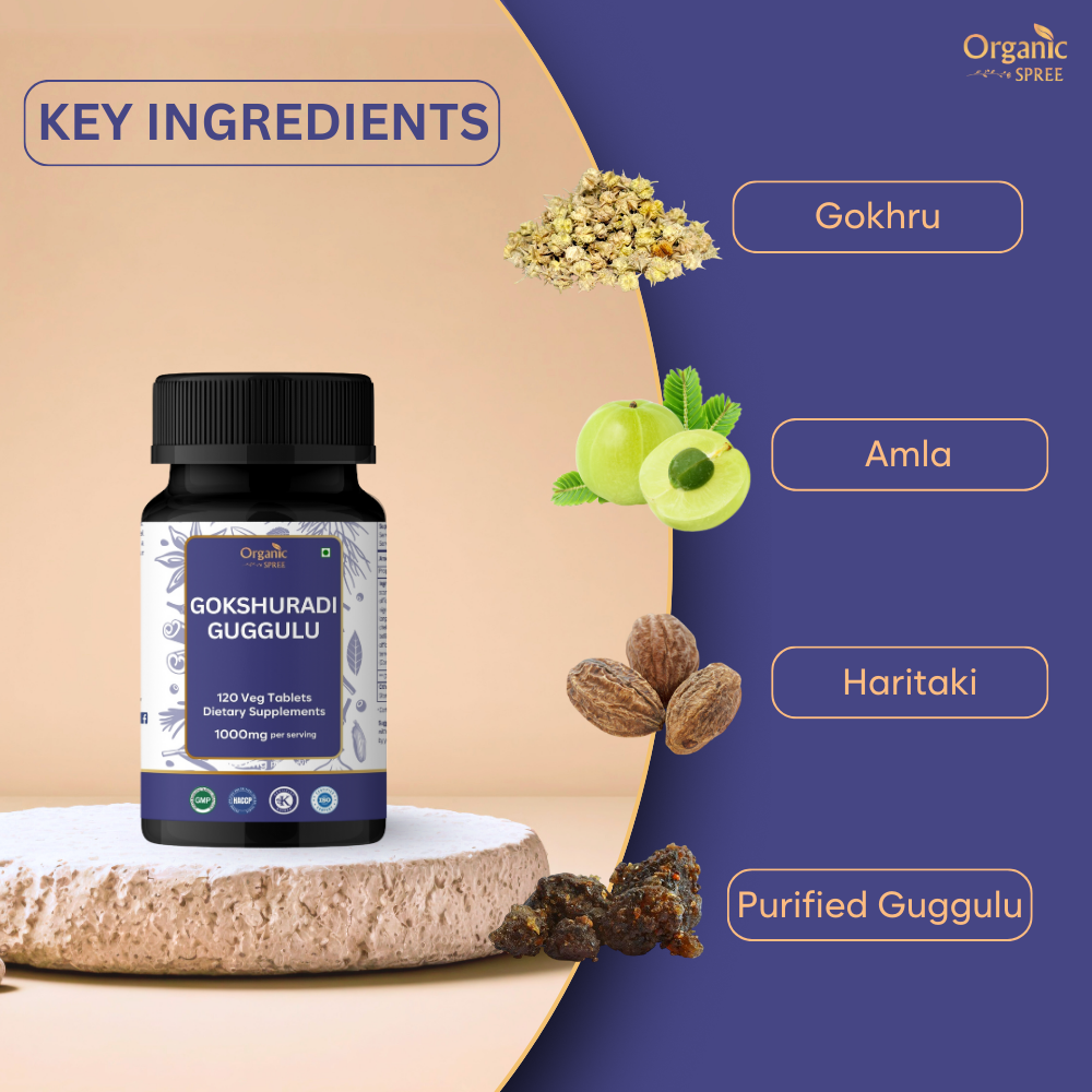 Organic Spree Gokshuradi Guggulu 120 Tablets - GMP Certified