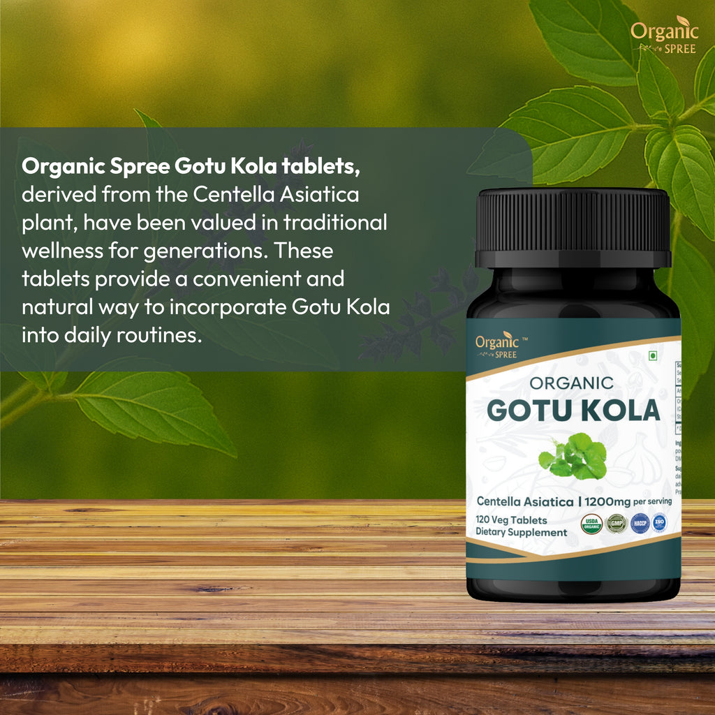 Organic Spree Gotu Kola 120 Tablets - Organic Certified