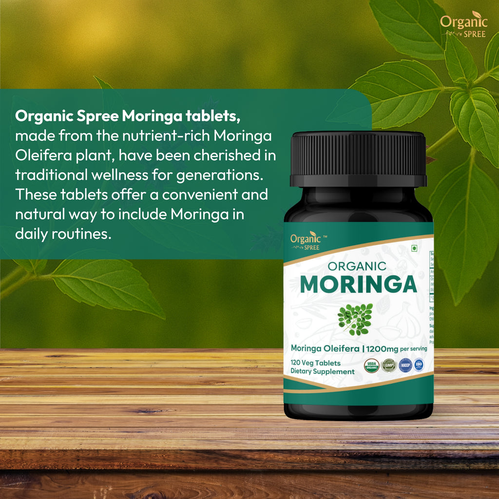 Organic Spree Moringa 120 Tablets - Organic Certified