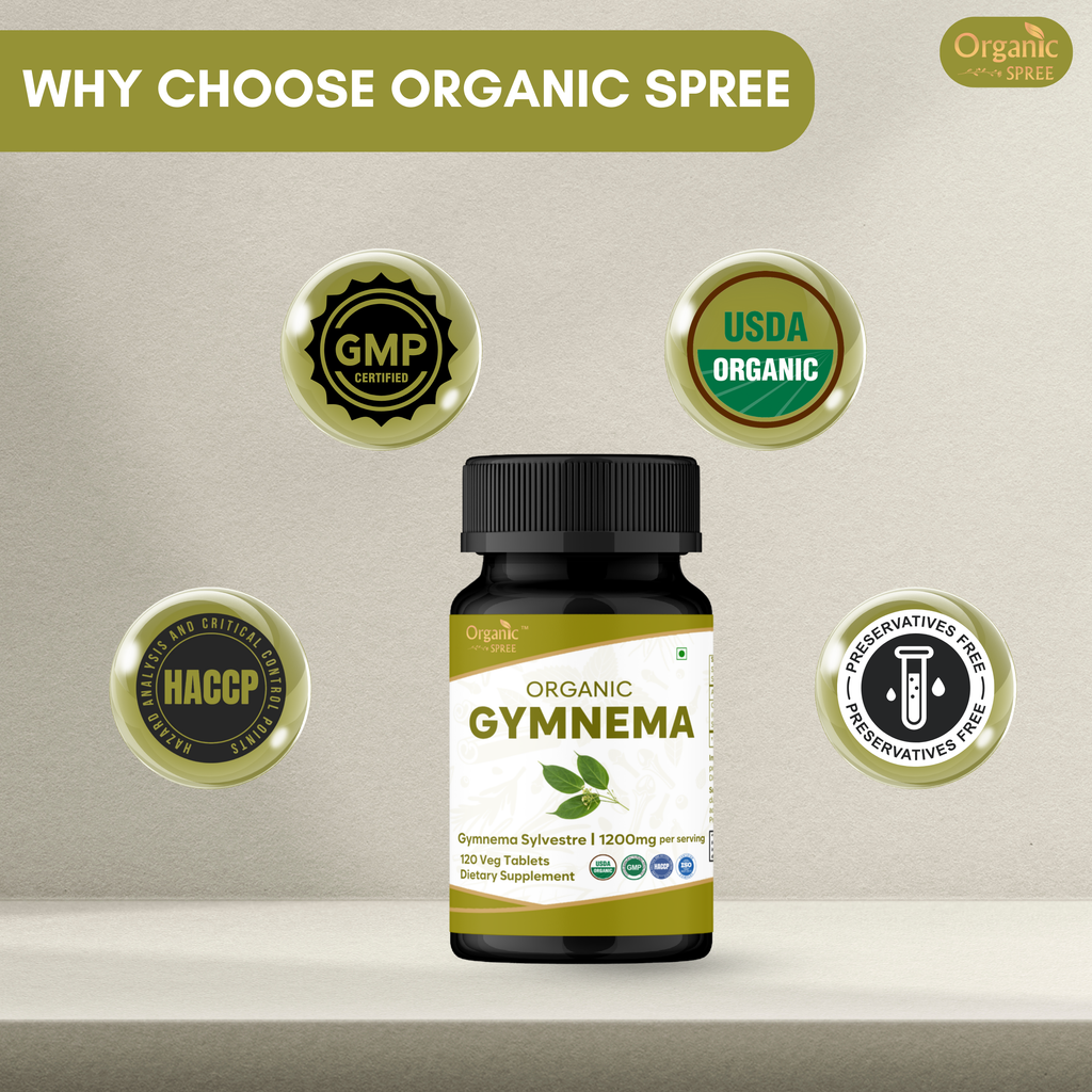 Organic Spree Gymnema 120 Tablets - Organic Certified