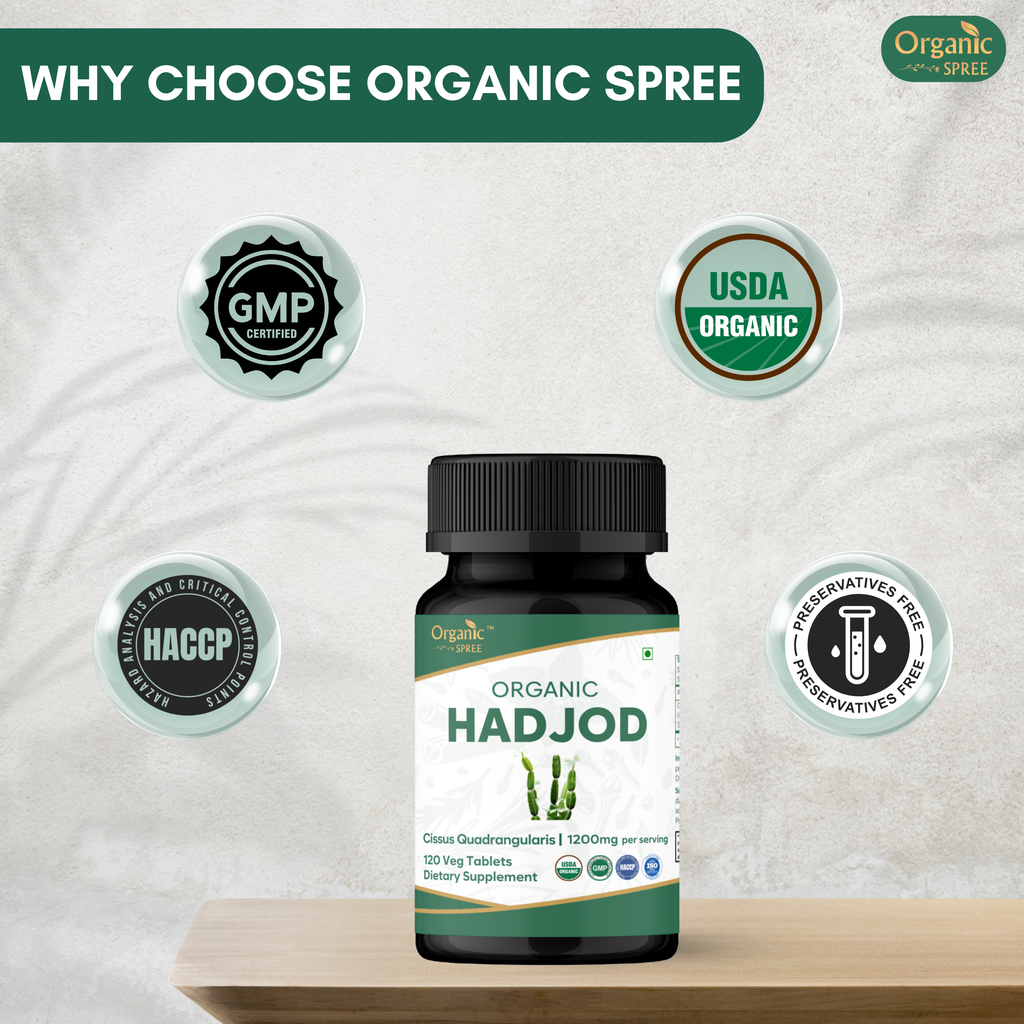 Organic Spree Hadjod (Cissus) 120 Tablets - Organic Certified