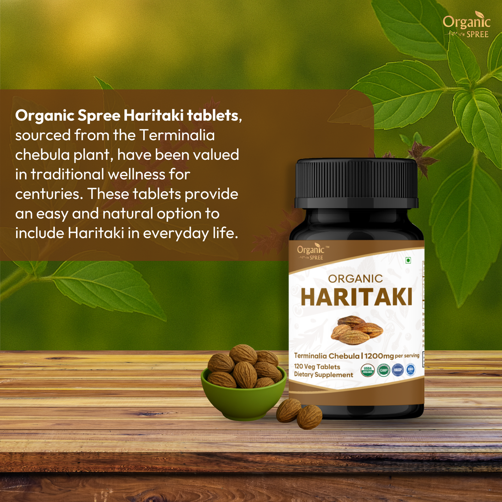 Organic Spree Haritaki 120 Tablets - Organic Certified