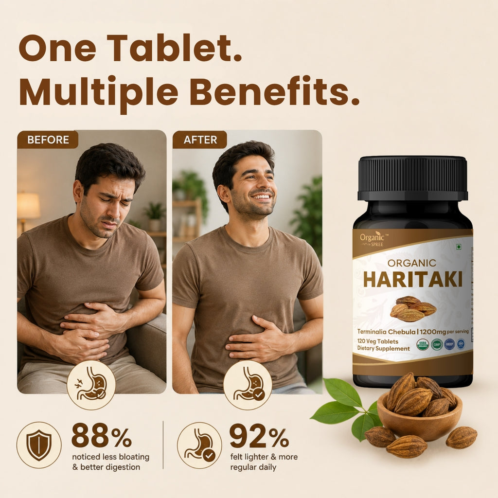 Organic Spree Haritaki 120 Tablets - Organic Certified