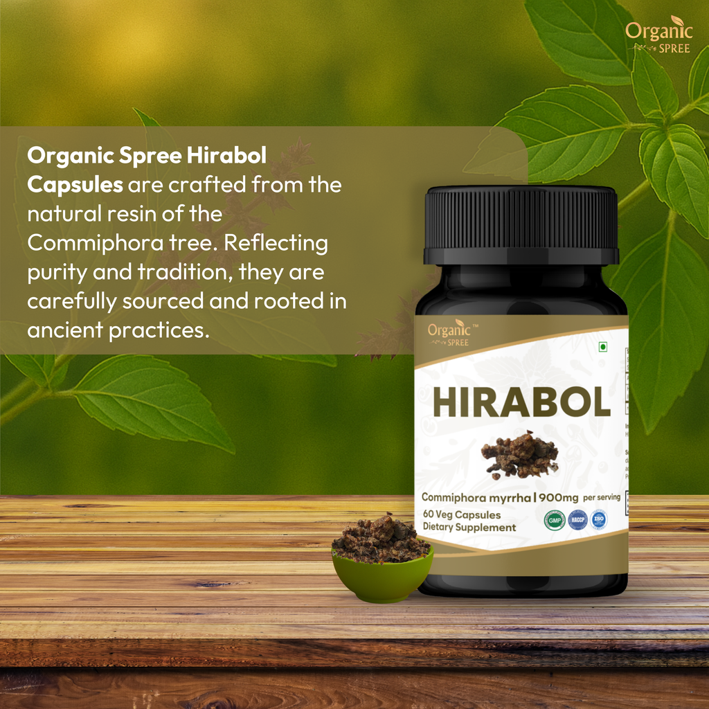 Organic Spree Hirabol 60 Capsules | Commiphora myrrha - GMP Certified