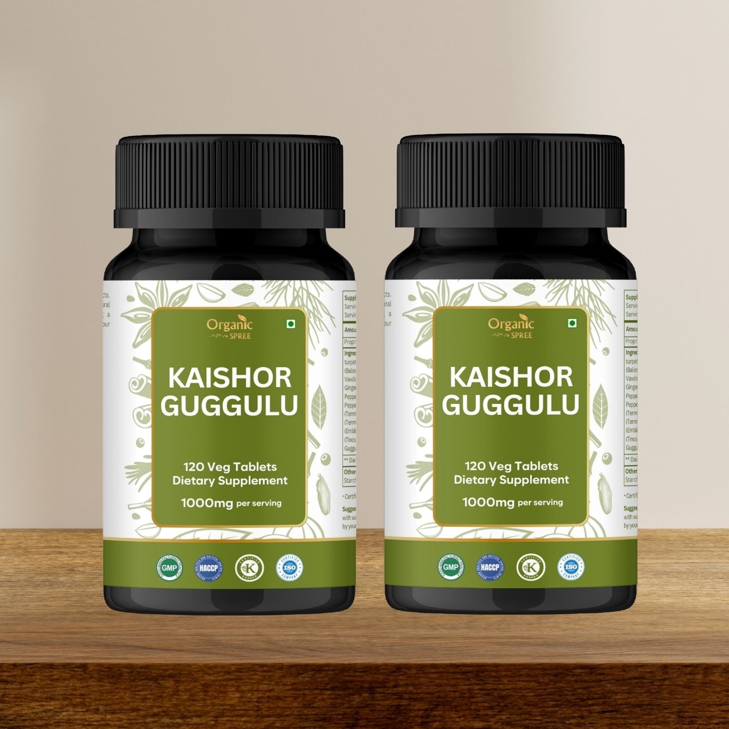 Organic Spree Kaishor Guggulu 120 Tablets - GMP certified