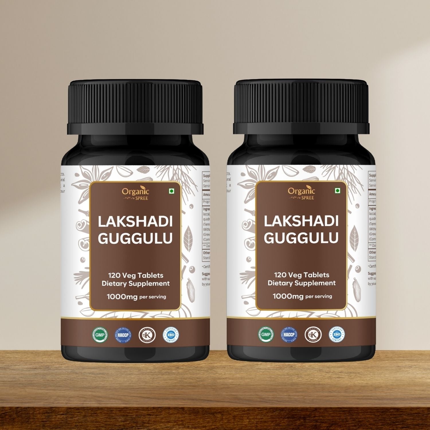 Organic Spree Lakshadi Guggulu 120 Tablets - GMP Certified