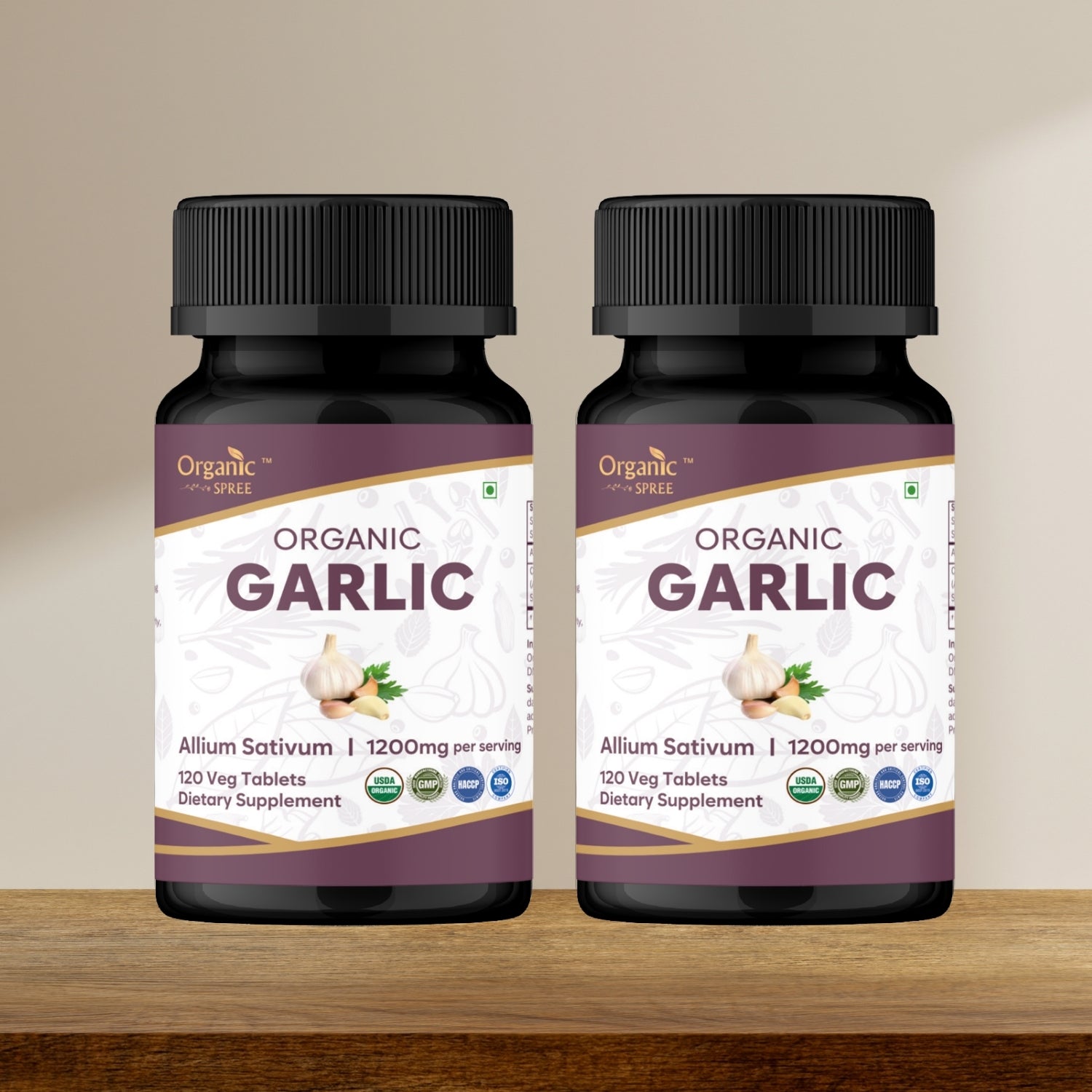 Organic Spree Garlic 120 Tablets - Organic Certified