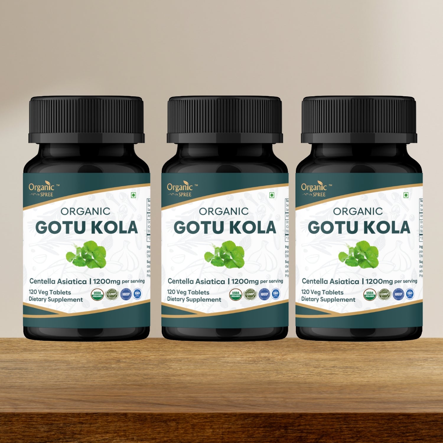 Organic Spree Gotu Kola 120 Tablets - Organic Certified