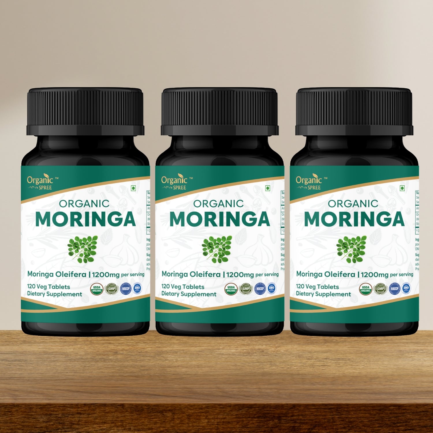 Organic Spree Moringa 120 Tablets - Organic Certified