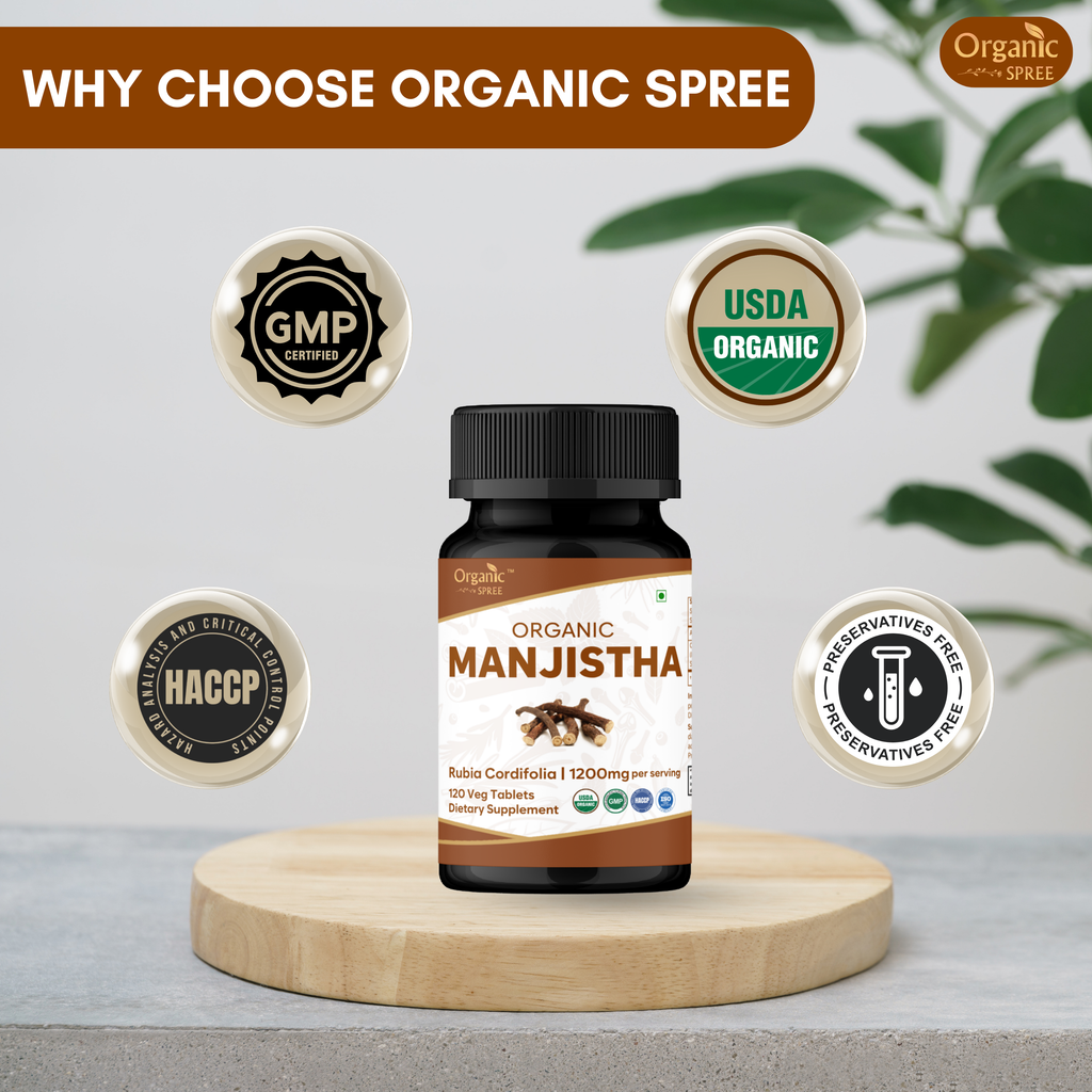 Organic Spree Manjistha 120 Tablets - Organic Certified