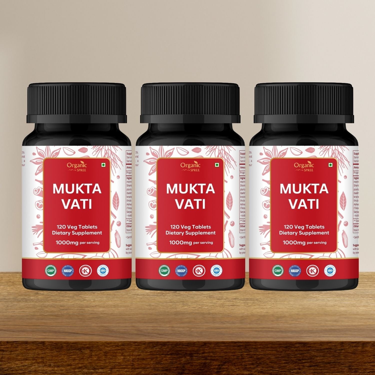 Organic Spree Mukta Vati 120 Tablets - GMP Certified