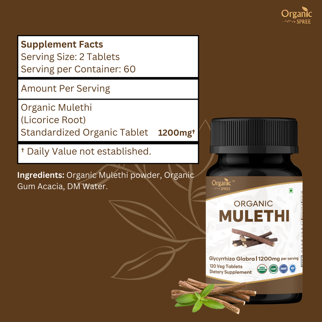 Organic Spree Mulethi 120 Tablets - Organic Certified