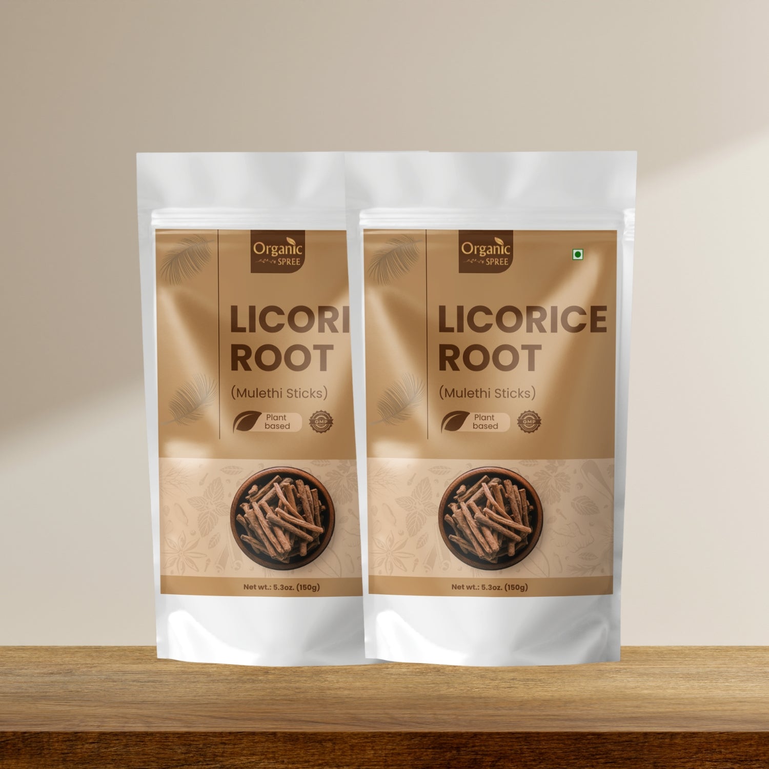 Organic Spree Licorice Root (Mulethi Sticks) - 5.3oz (150gm)