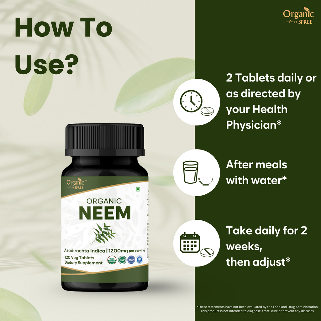 Organic Spree Neem 120 Tablets - Organic Certified