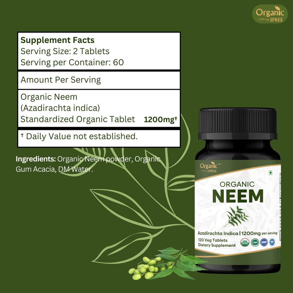 Organic Spree Neem 120 Tablets - Organic Certified