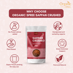Organic Spree Sappan Wood Crushed 100gm (3.52oz) - Biancaea Sappan