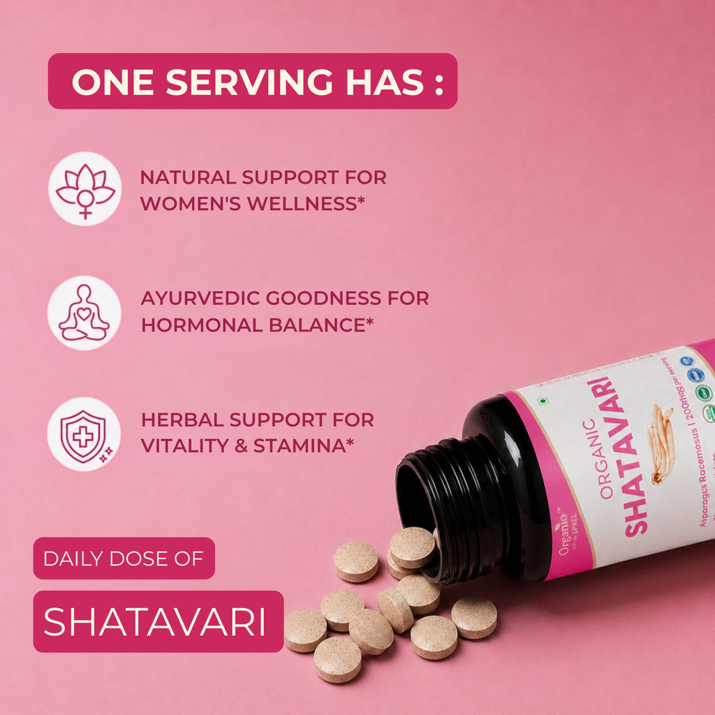 Organic Spree Shatavari 120 Tablets - Organic Certified