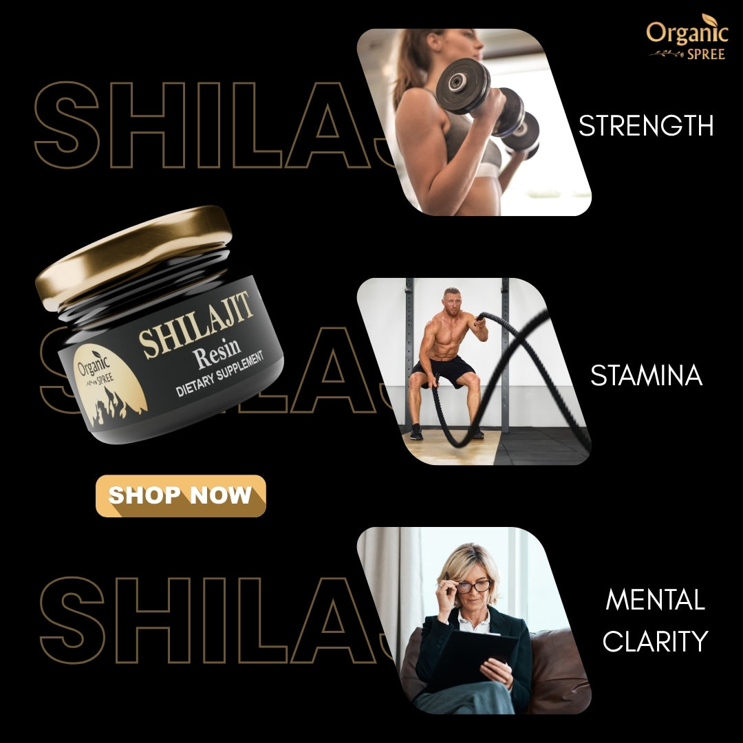 Organic Spree Shilajit Resin 20gm (0.70oz) 85+ Trace Minerals, More Than 75% Fulvic Acid