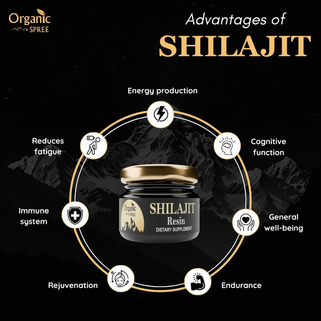 Organic Spree Shilajit Resin 20gm (0.70oz) 85+ Trace Minerals, More Than 75% Fulvic Acid