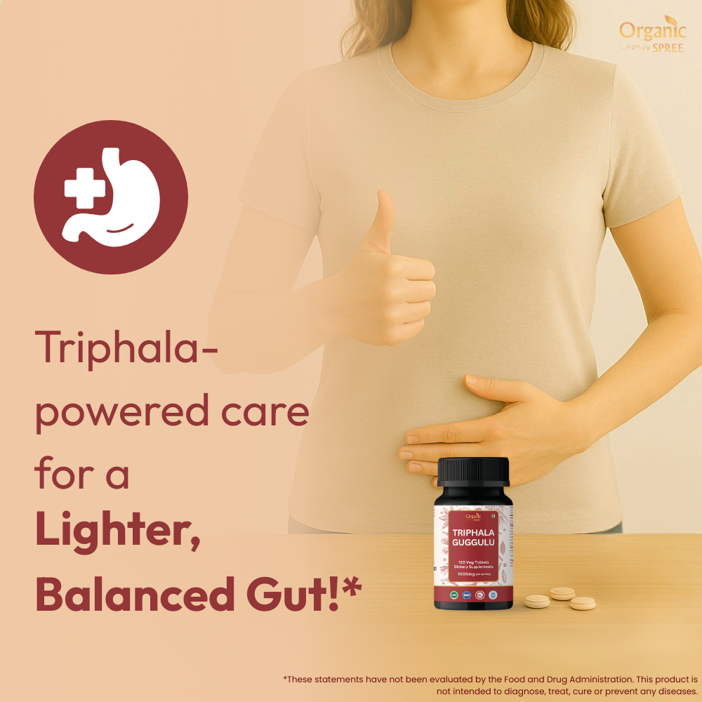 Organic Spree Triphala Guggulu 120 Tablets - GMP Certified