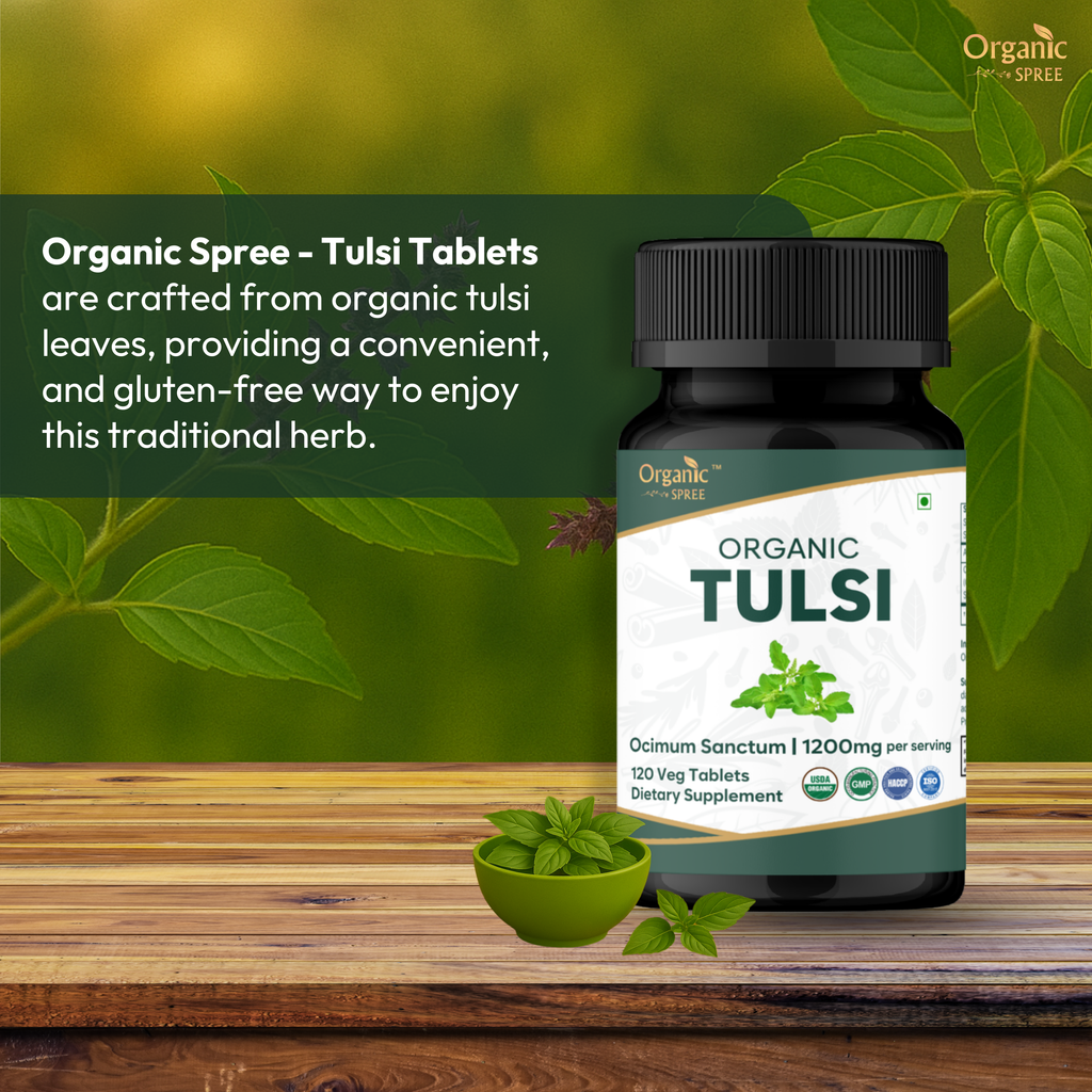 Organic Spree Tulsi 120 Tablets - Organic Certified