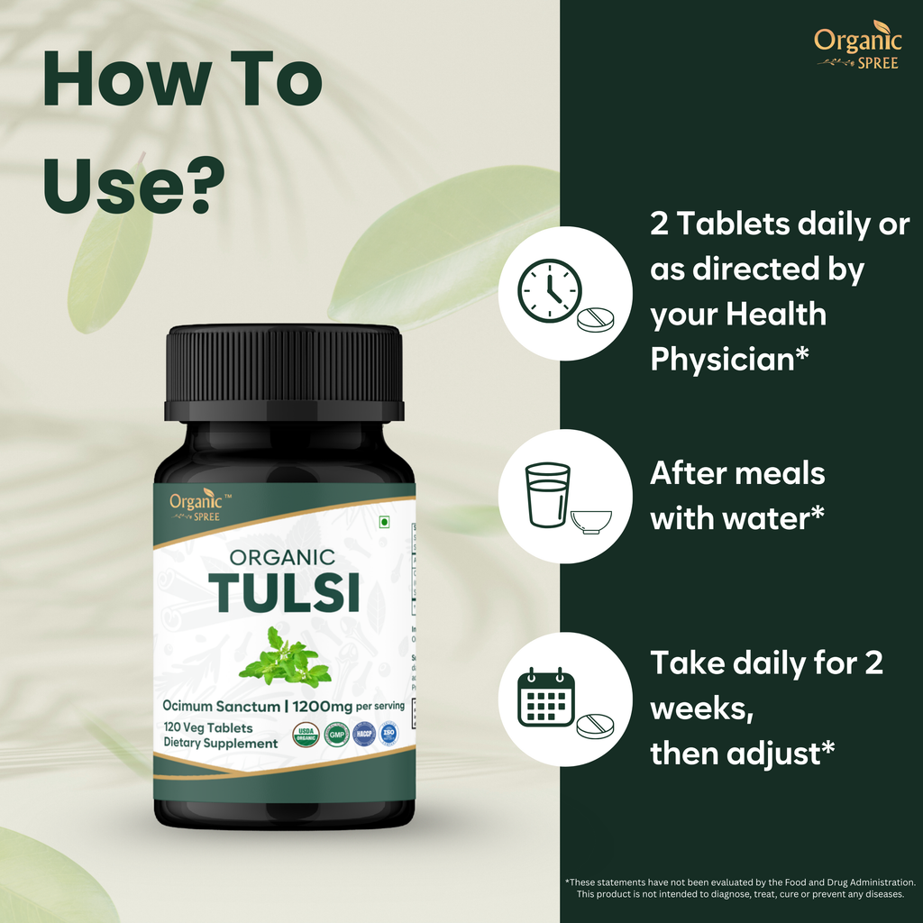 Organic Spree Tulsi 120 Tablets - Organic Certified