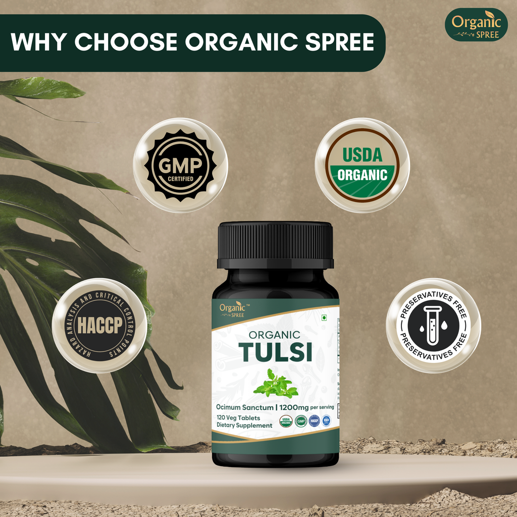 Organic Spree Tulsi 120 Tablets - Organic Certified