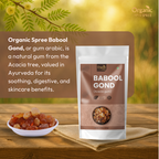 Organic Spree BABOOL GOND 200 grams (7.05oz) | Acacia gum - GMP Certified