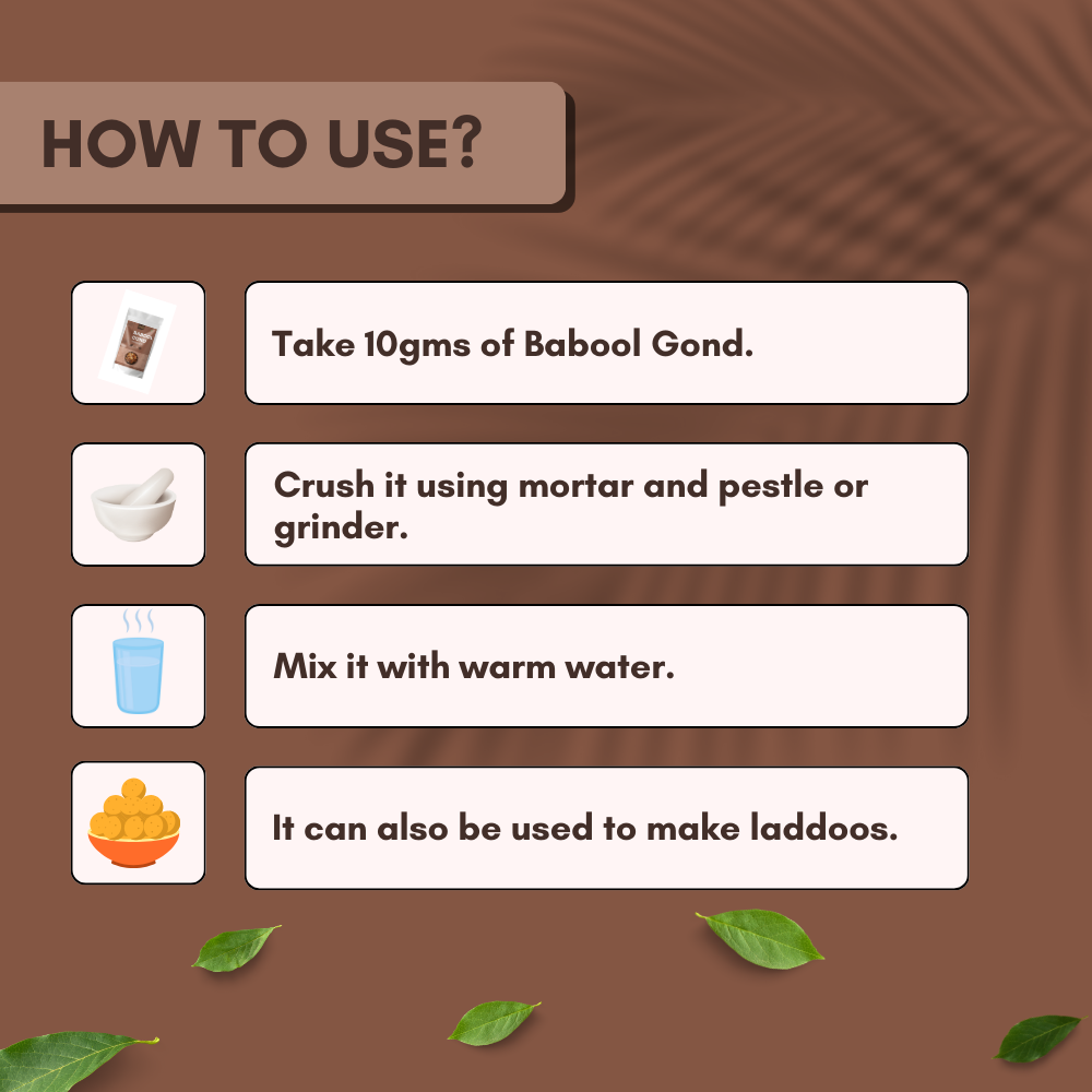 Organic Spree BABOOL GOND 200 grams (7.05oz) | Acacia gum - GMP Certified